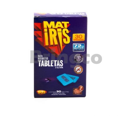 Insecticida Tableta Matiris Mata Mosquitos Caja x 30 und