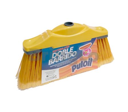 Escoba Doble Barrido Puloil c/ Palo Colores Surtidos und