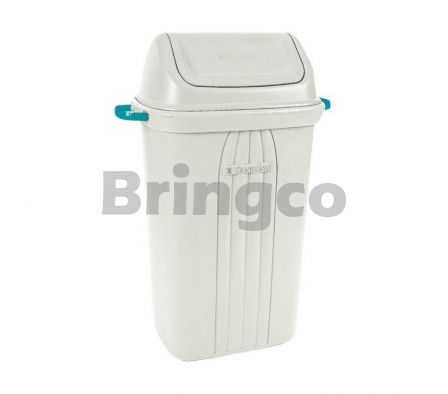 Basurero Plastico Tapa Vaiven San Remo Crema 60 L und