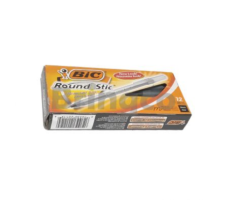 Boligrafo Bic Round Stick Punta Media Negro und