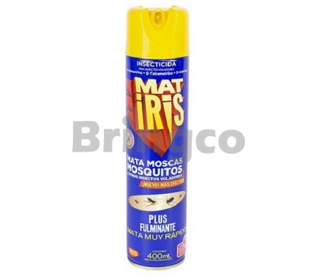 Insecticida Aerosol Matiris Amarillo Mata Moscas y Mosquitos Sin Olor 400 Ml und