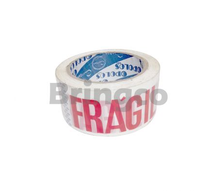 Cinta de Empaque Fragil Polos Blanco 48 mm x 72 mts und