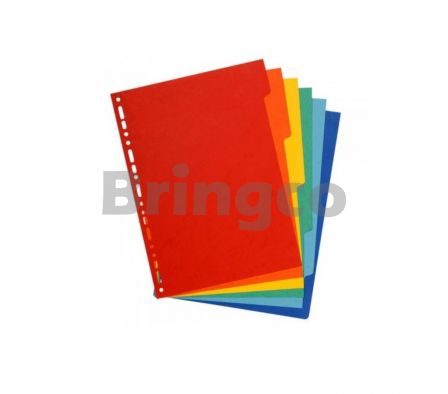 Separador Plastico Economico Oficio 22x33 Colores Surtidos Paq x 12 Colores