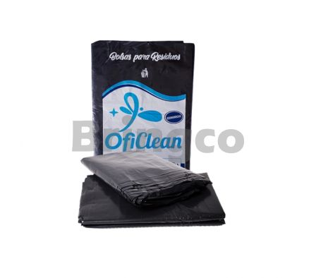 Bolsa para Residuos Comun Oficlean Negro 150 L Paq x 10 und