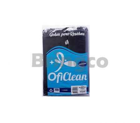 Bolsa para Residuos Reforzado Oficlean Negro 300 L Paq x 10 und