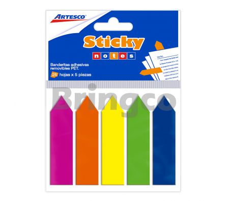 Banderita Señaladora PVC Artesco Blister x 125 und (Br)