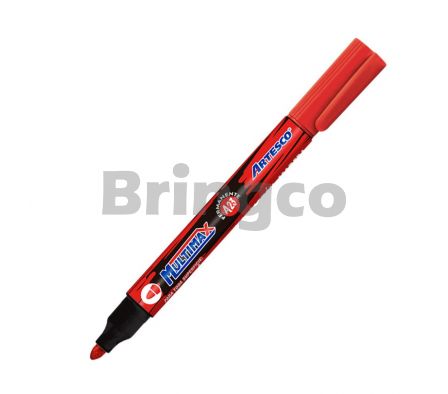 Marcador Permanente Artesco A23 Punta Redonda Rojo und (Br)