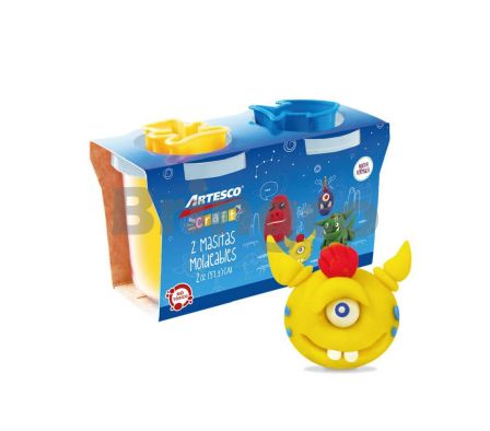 Masita Moldeables con Diseño Artesco Amarillo y Azul Paq x 2 Colores (Br)