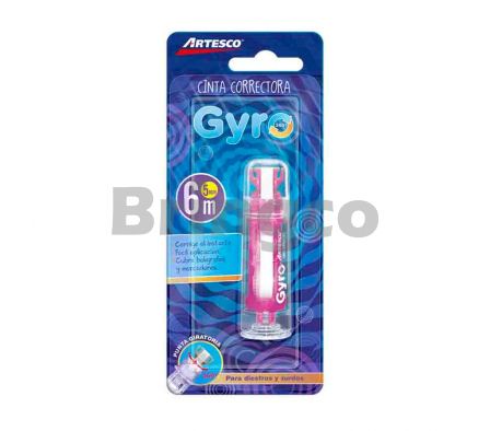 Cinta Correctora Artesco Gyro 6 mts Colores Surtidos und (Br)