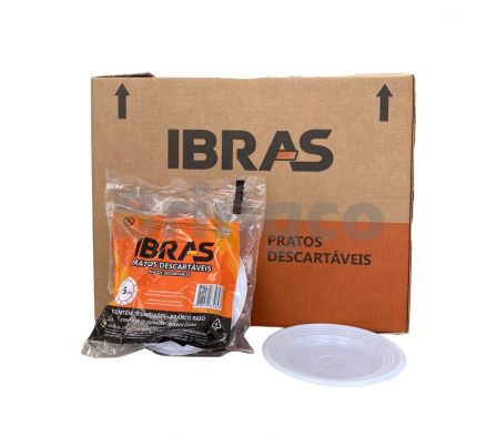 Plato de Plastico Playo Ibras Blanco 15cm paq x 10 und (Br)