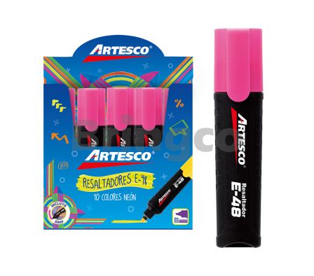 Resaltador de Texto Artesco E48 Rosado und (Br)