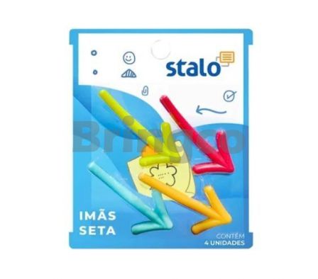Iman para Pizarra Flecha 54mm Stalo Colores Surtidos Paq x 4 und